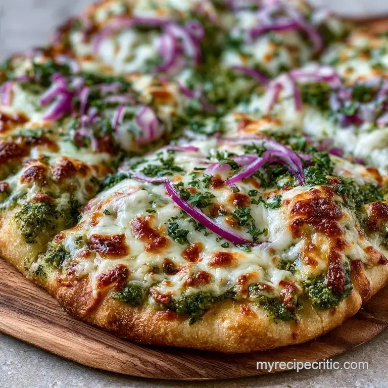 Crispy Mozzarella Pesto Flatbread