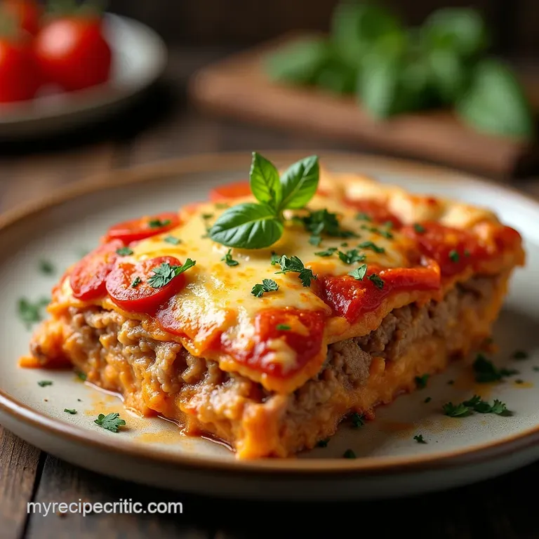 The Ultimate NoFuss LowCarb Pizza Casserole Cheesy Meaty and Absolutely Authentic Flavour