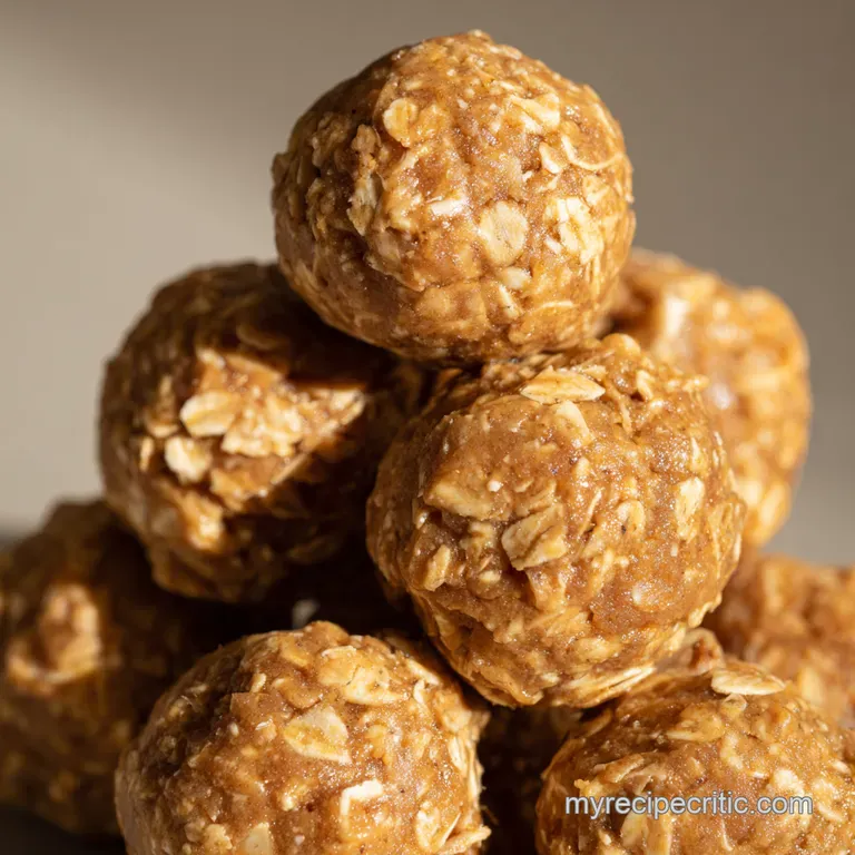 Nobake Peanut Butter Oatmeal Bites presentation