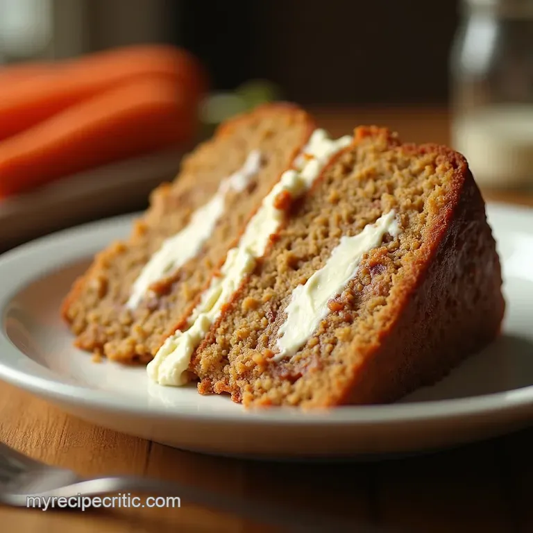 The Ultimate Comfort Bake Moist Oatmeal Carrot Cake with Cream Cheese Swirl presentation