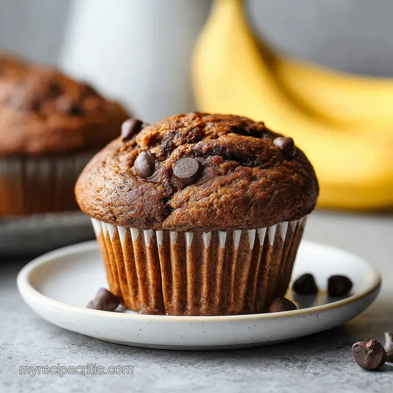 Banana Chocolate Muffins: Bakery Style Dome