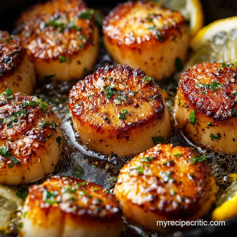 Scallops the Perfect Pan Sear with Brown Butter and Lemon Sauce presentation