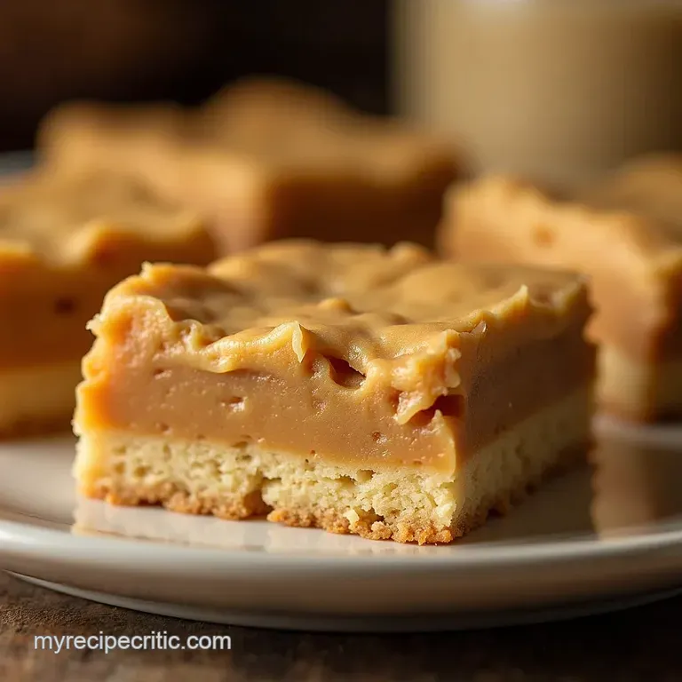 The Ultimate Nostalgic Peanut Butter Lunch Lady Bars Buttery Shortbread Perfection presentation