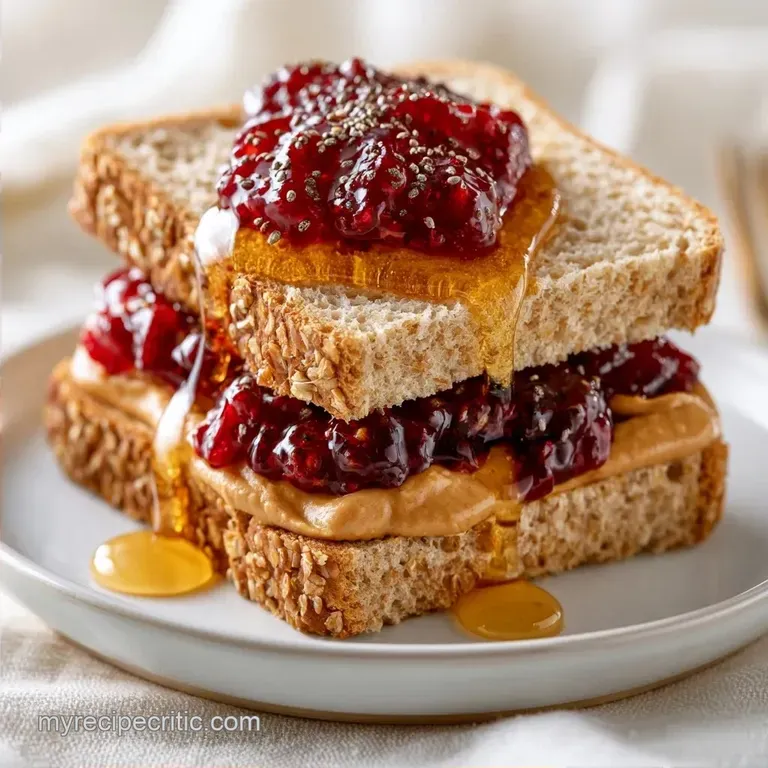 Peanut Butter Sandwich for Lunch with Chia Seeds