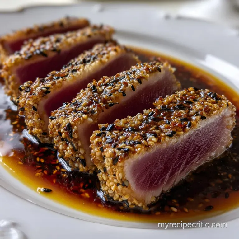 Seared Ahi Tuna: Sesame-Ginger Crust with Quick Ponzu