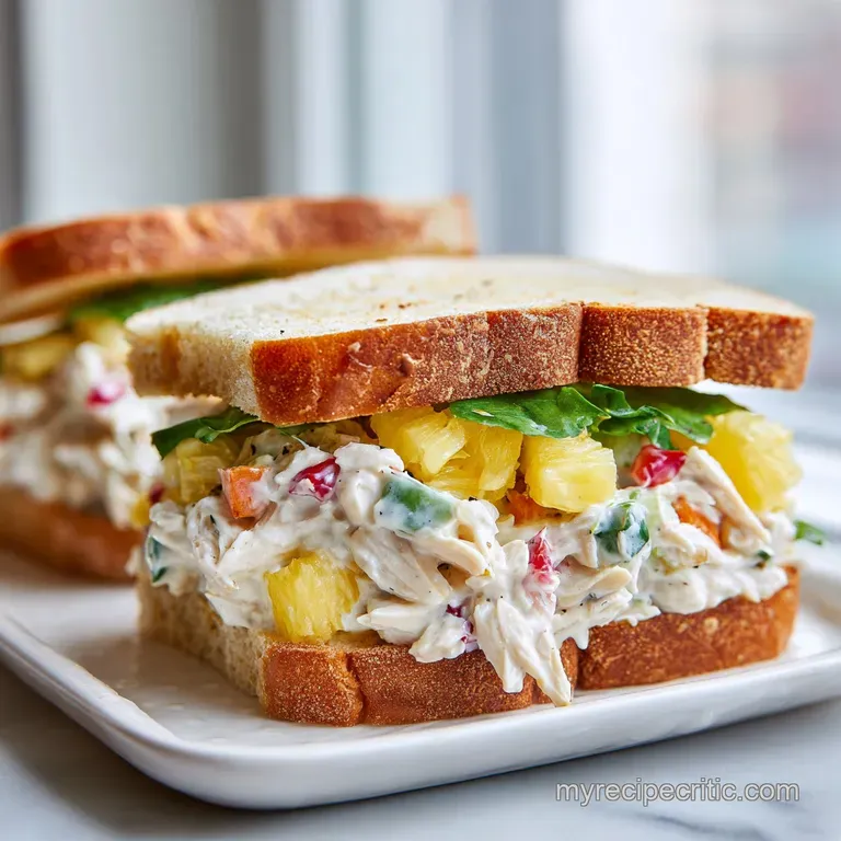 Pineapple Chicken Salad Sandwiches: Creamy and Savory