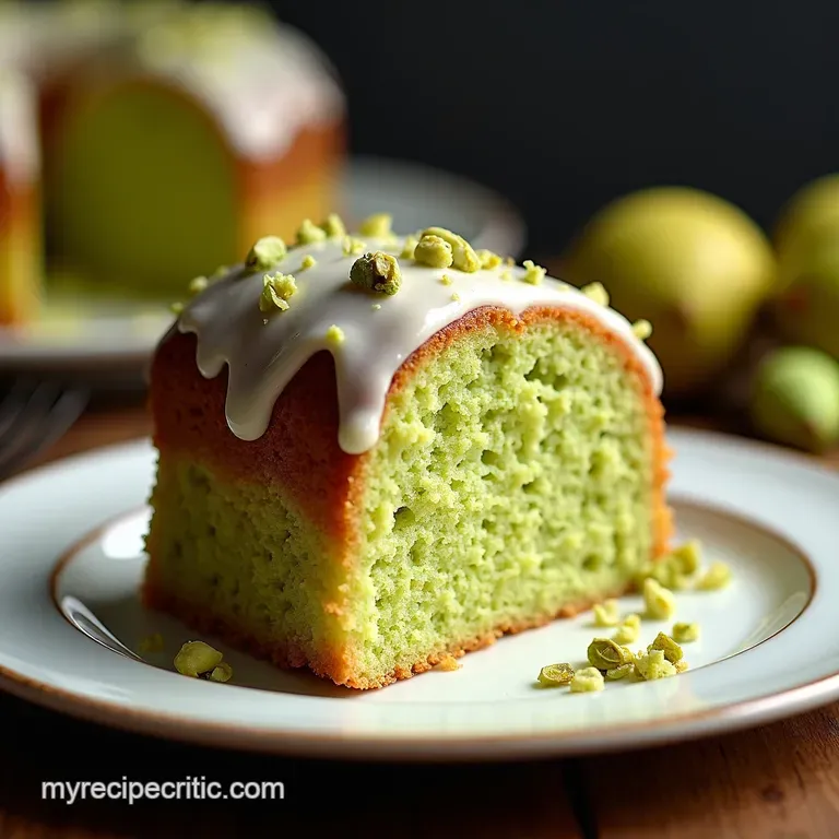 Pistachio Dream Pound Cake A Slice of Emerald Delight