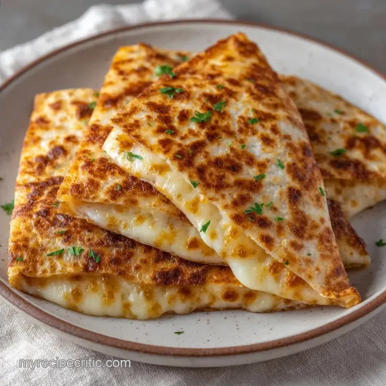 Plain Cheese Quesadilla: Golden and Crispy