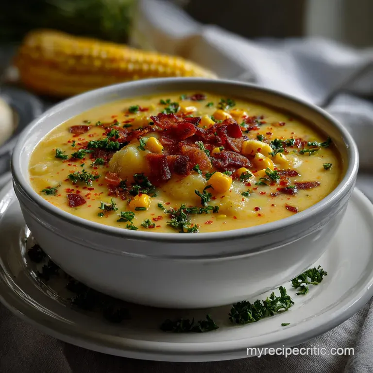 Potato Corn Chowder Recipe with Bacon