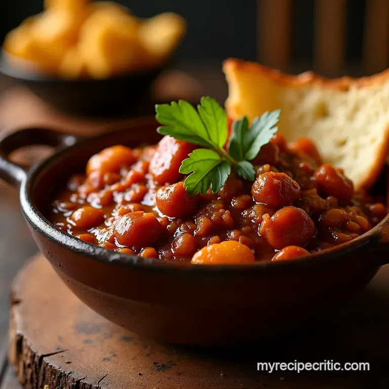 The Pub Regulars Proper Hearty Chili presentation