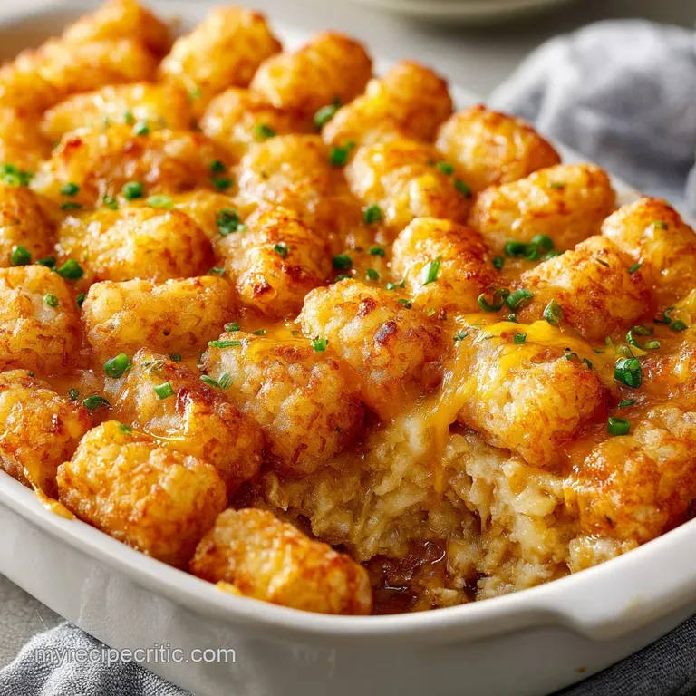 Tater Tot Hotdish: Elevated Creamy Comfort Casserole presentation