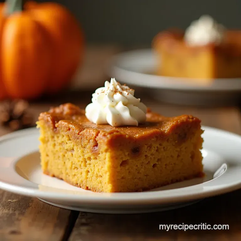 Pumpkin Pie Bread Pudding presentation