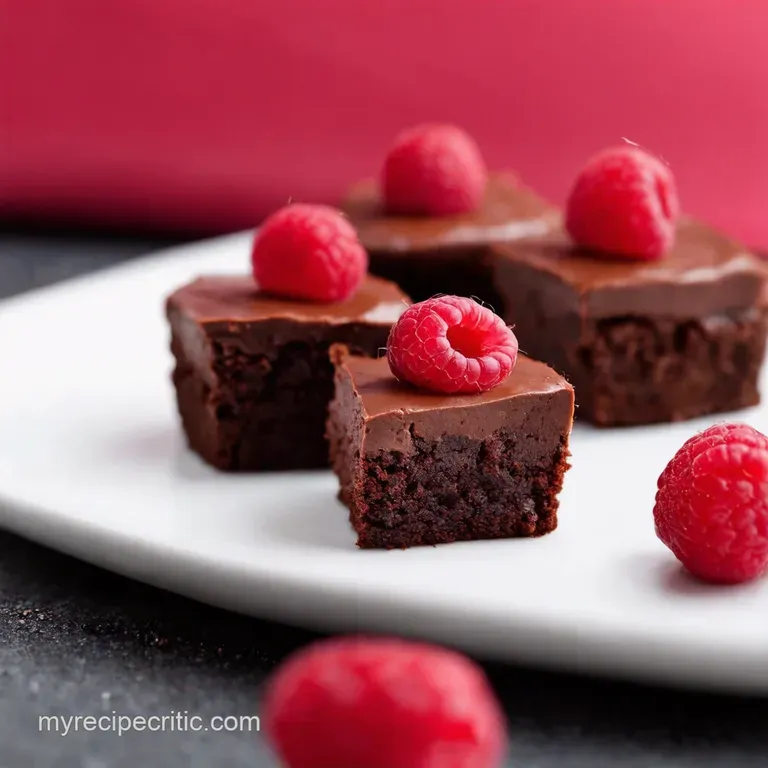 Raspberry Ganache Brownie Bites