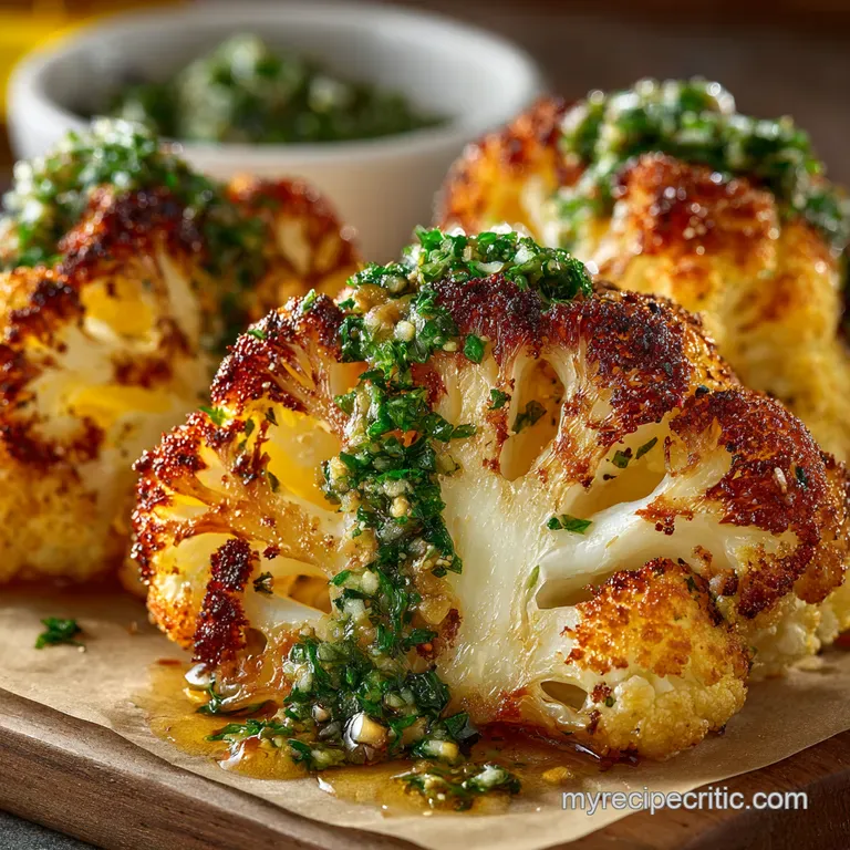Roasted Cauliflower with LemonHerb Gremolata