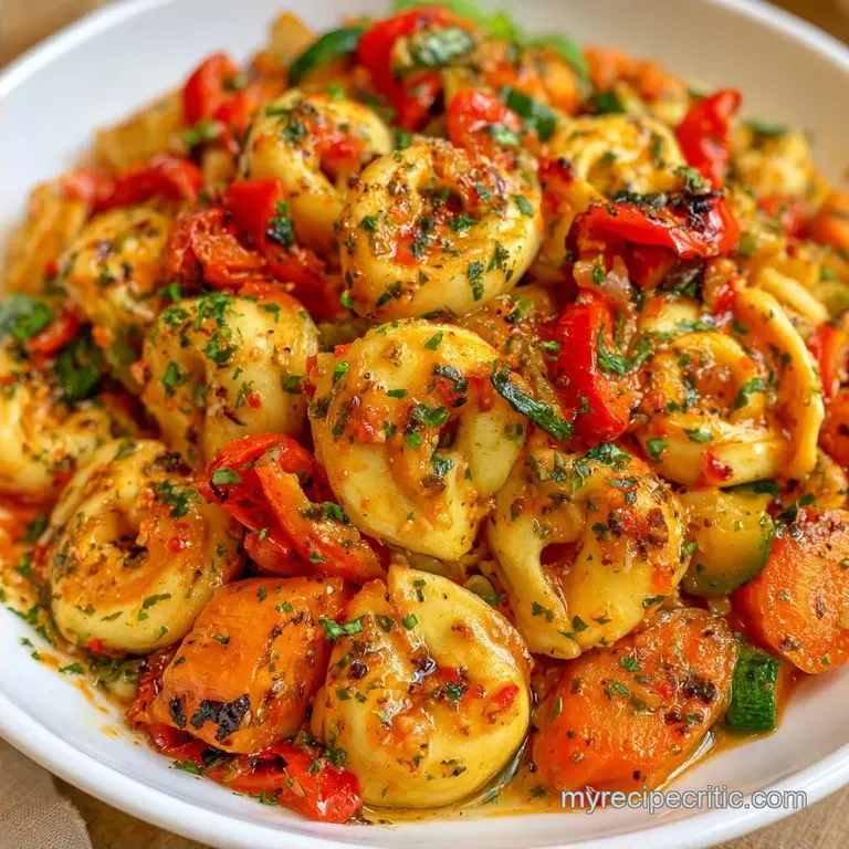 Roasted Vegetable Tortellini with Lemon Butter
