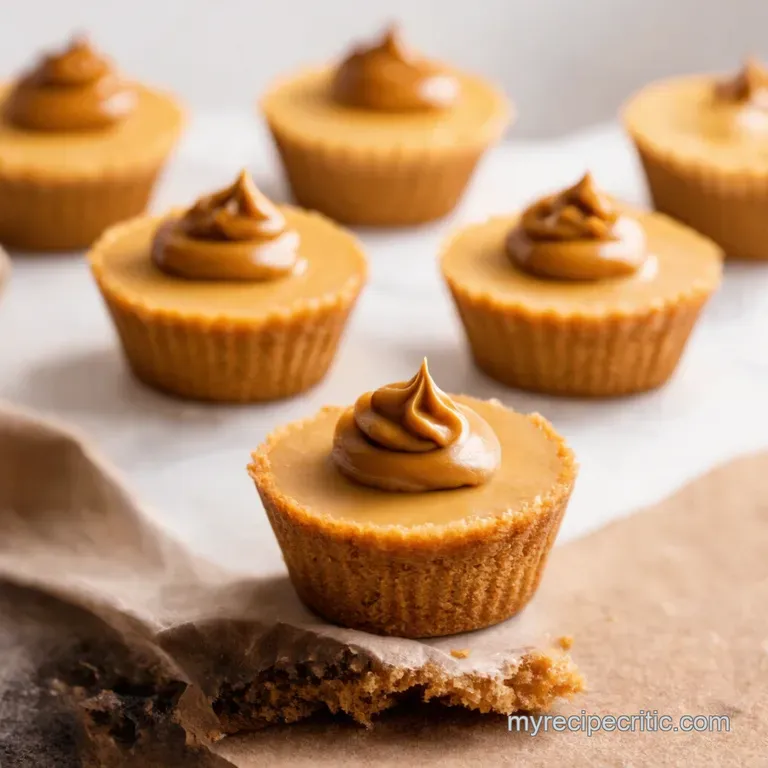 Salted Caramel Swirl Mini Cheesecakes presentation
