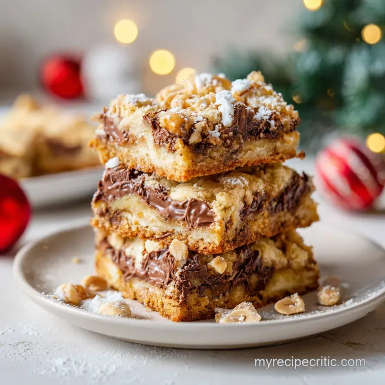 Santa Peanut Butter Cookie Bars: Fudgy and Velvety