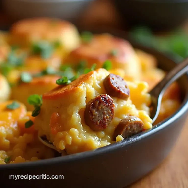 The Ultimate Weekend WakeUp Sausage Biscuit Bake presentation