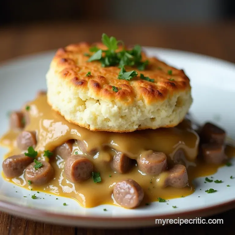 The Diner Classic Reimagined Fluffy Southern Biscuits and Sausage Gravy Casserole
