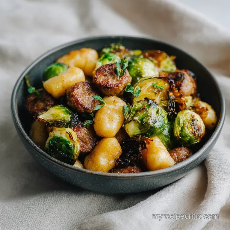 Sheet Pan Gnocchi with Brussels Sprouts and Sausage