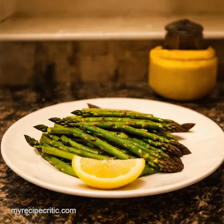Simply Sensational Grilled Asparagus with Lemon and Garlic presentation