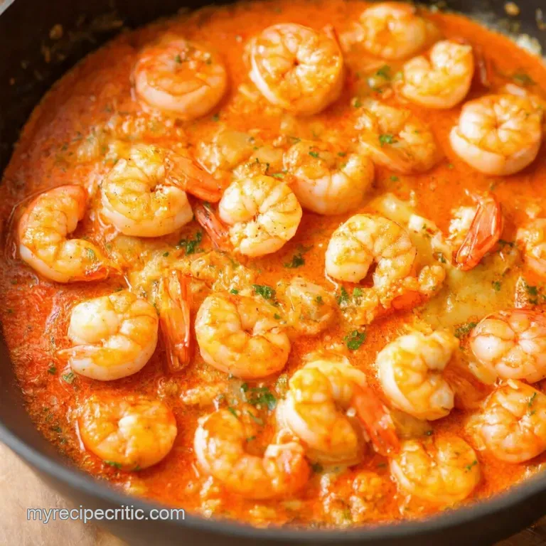 Sizzling Garlic Butter Shrimp Scampi presentation