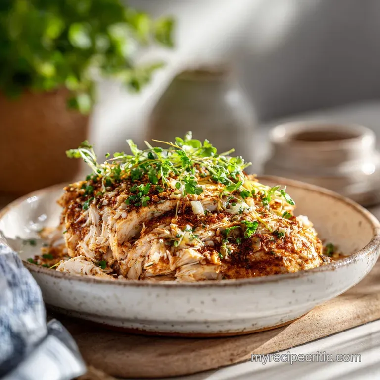 A perfectly portioned scoop of creamy chicken and bacon, nestled alongside crisp lettuce wraps.
