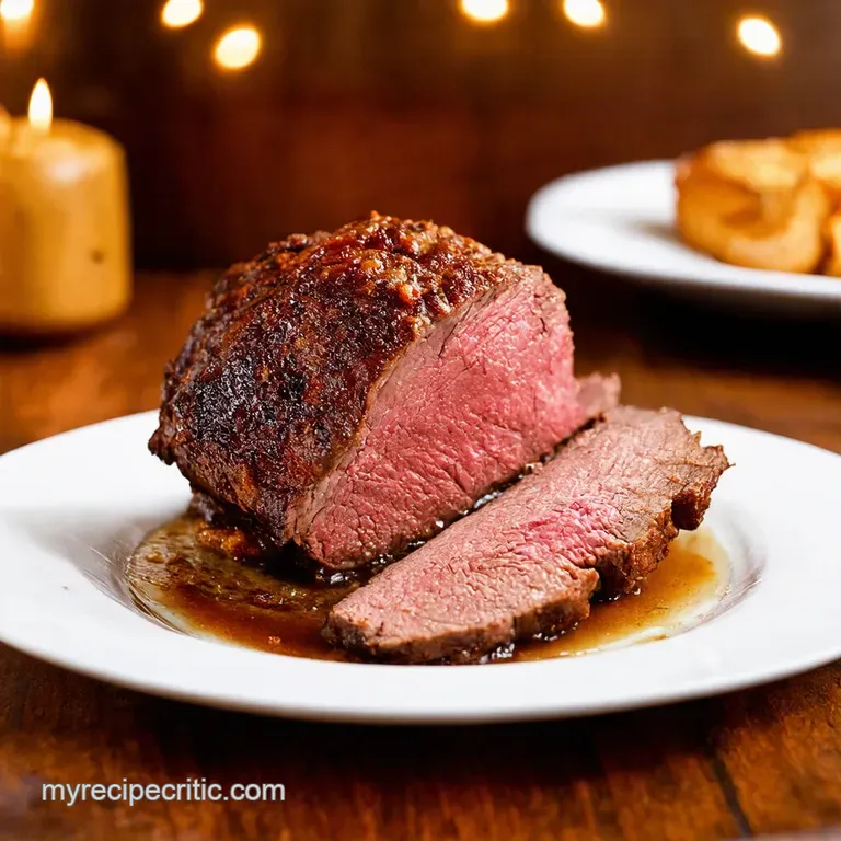 Slowbraised Honeygarlic Brisket presentation