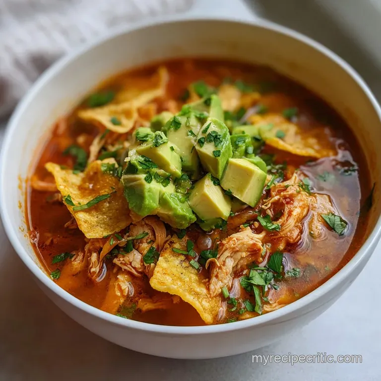Tortilla Soup: the Ultimate Smoky Chicken Recipe presentation