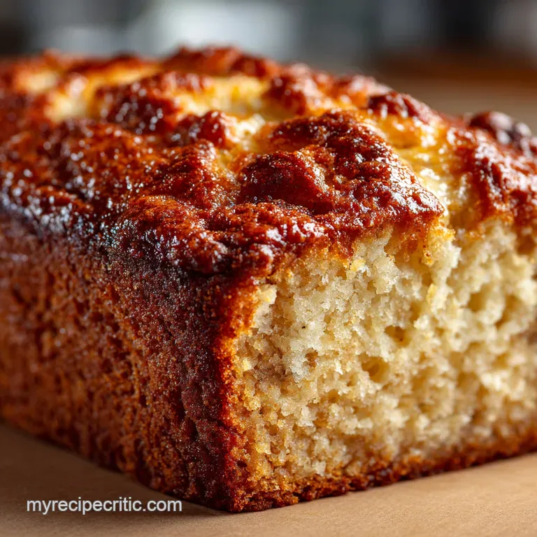 Sour Cream Banana Bread presentation