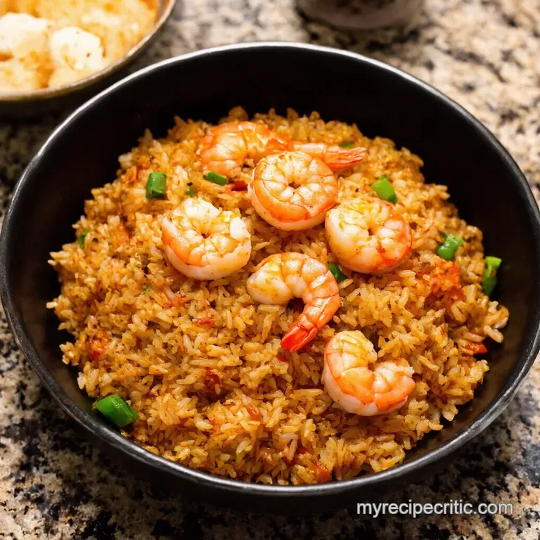 Speedy 5Ingredient Shrimp Fried Rice presentation