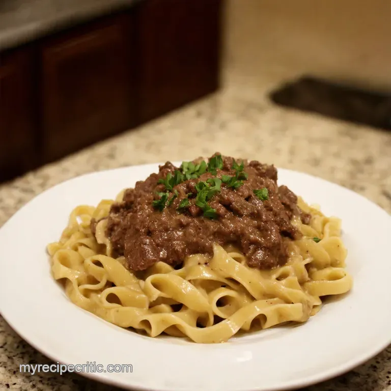 Speedy Beef Stroganoff Comfort Food in a Flash presentation