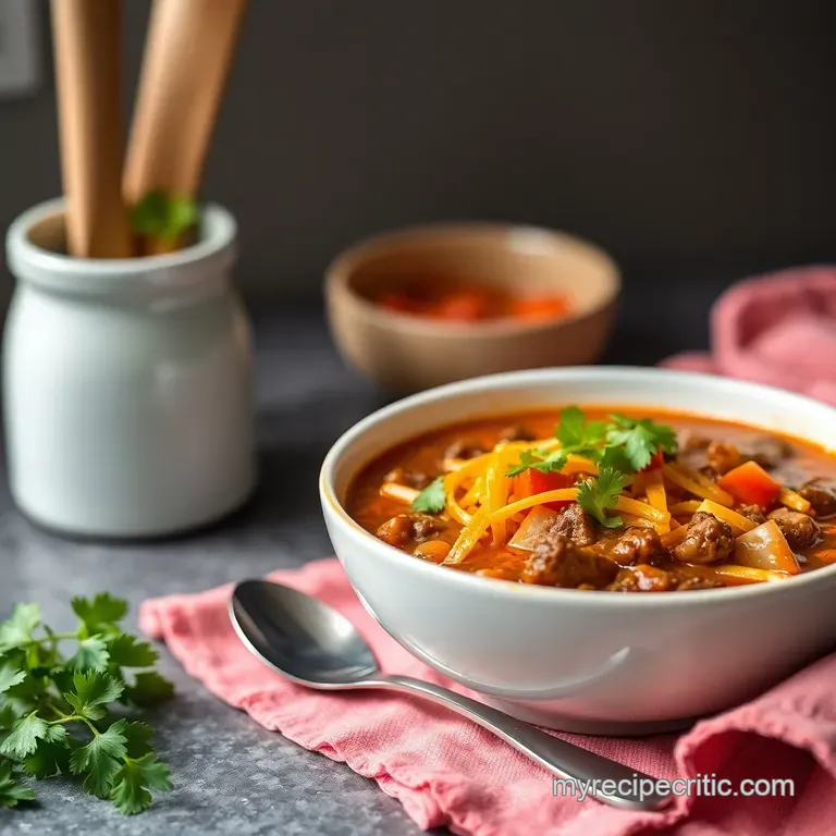 Speedy Beef Taco Soup Your Weeknight Fiesta presentation