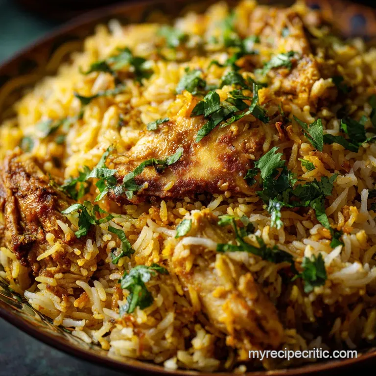 The Weeknight Maharaja Speedy Instant Pot Chicken Biryani presentation