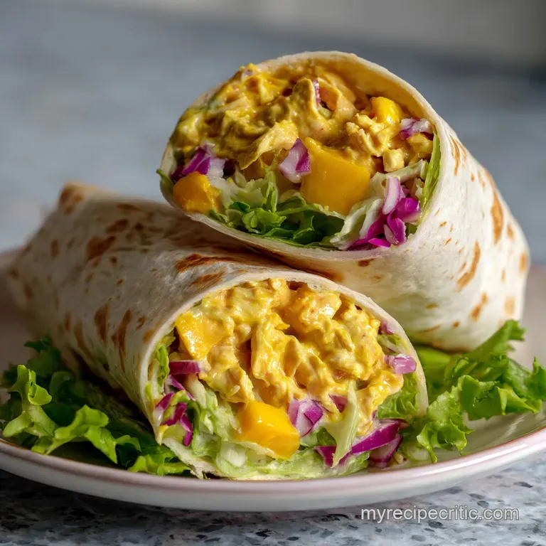 Rotisserie Chicken Recipes for Dinner: 25-Minute Coronation Wraps presentation