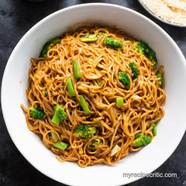 Speedy Satisfying Vegetable Chow Mein presentation