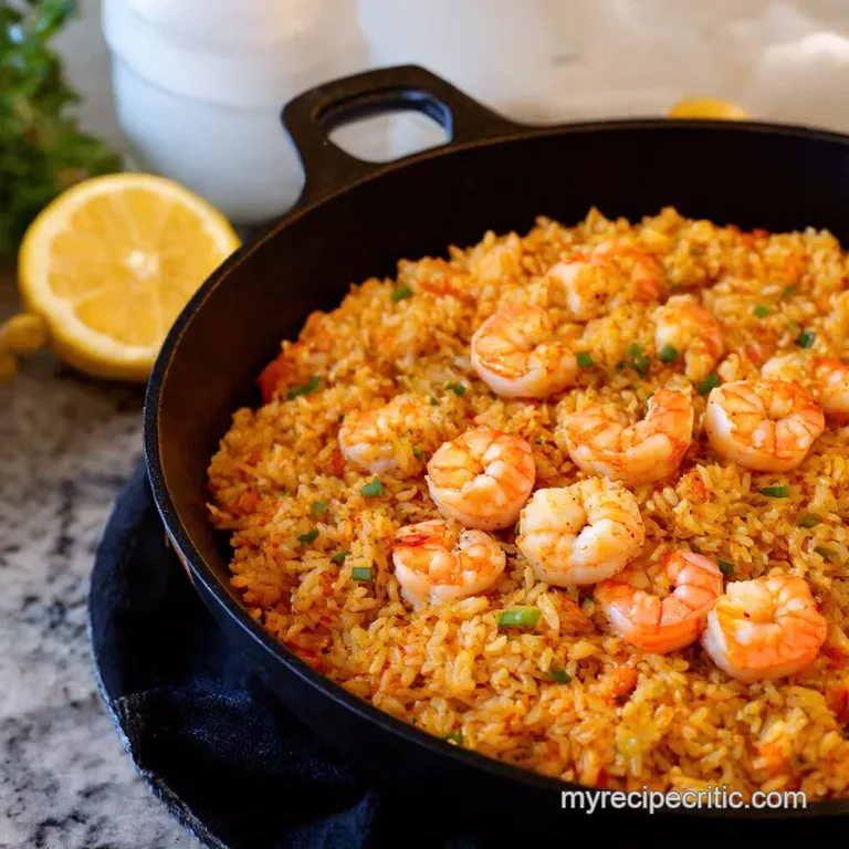 Speedy Shrimp and Rice Skillet presentation