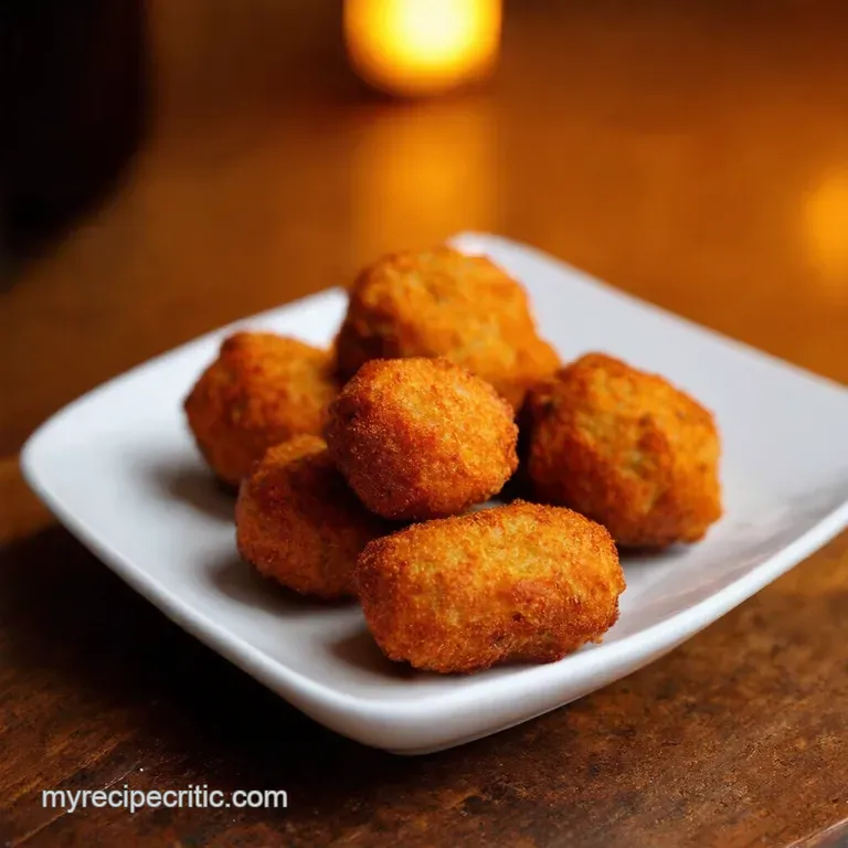 Spicy Chorizo Manchego Croquettes with Smoked Paprika Aioli presentation
