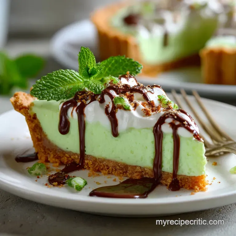 St Patricks Day Desserts: The Emerald Isle No-Bake Mint Whiskey Tart