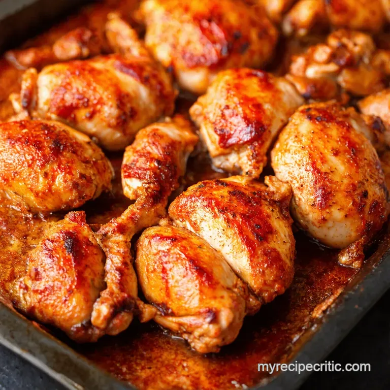 Sticky Bbq Chicken Potato Sheet Pan Feast presentation