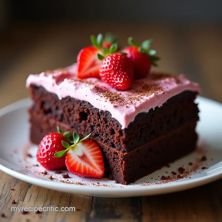 Velvet Berry Bliss Decadent Double Chocolate Cake with Fresh Strawberry Cream