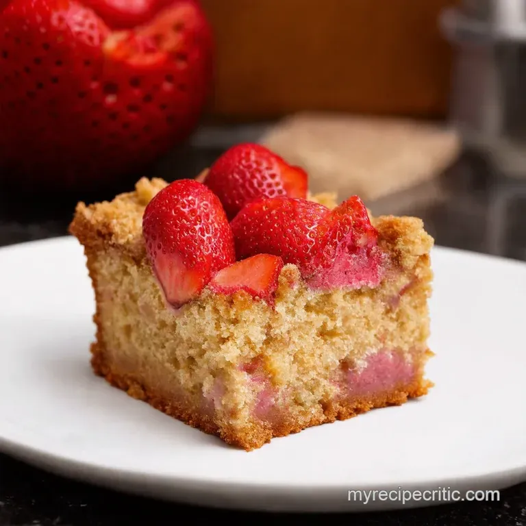 Strawberry Crunch Time Cake presentation
