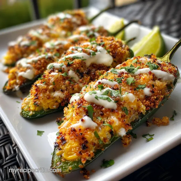 A rustic wooden board holds neat rows of cheesy, golden-brown jalapeno poppers. Fresh cilantro sprigs add pops of bright g...