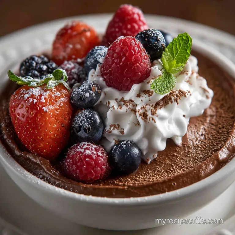 Sugar Free Desserts the Easiest Velvet Dark Chocolate Mousse Recipe presentation
