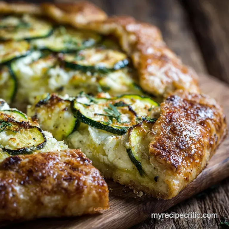 Zucchini Ricotta Galette: the Crispiest Summer Vegetable Tart presentation