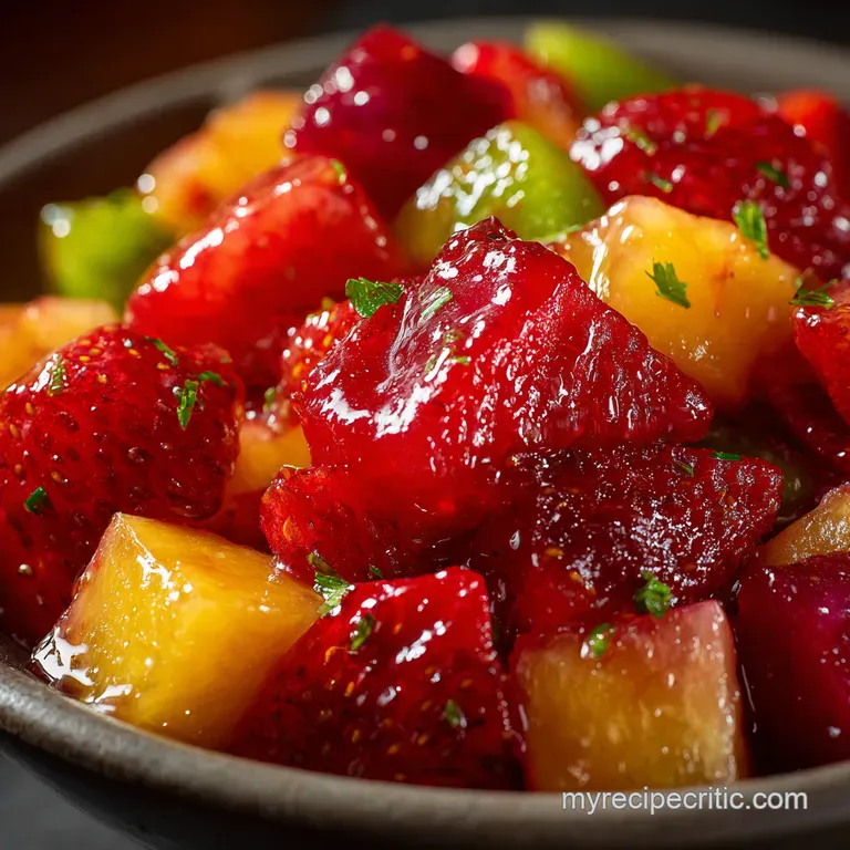 Sunshine in a Bowl the Ultimate Chopped Fruit Salad presentation
