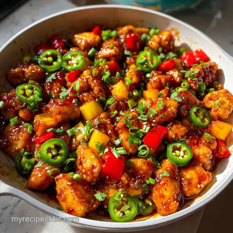 Crispy baked chicken pieces arranged on a white plate, garnished with parsley; golden crust contrasts appealingly with the...