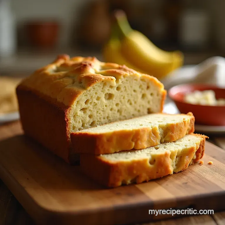 The Ultimate Tender Tangy Banana Sour Cream Loaf presentation