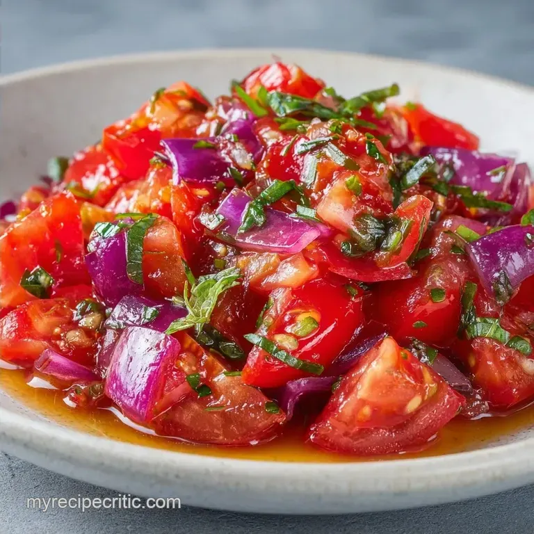 Tangy Tomato Onion Salad: Zippy and Bright