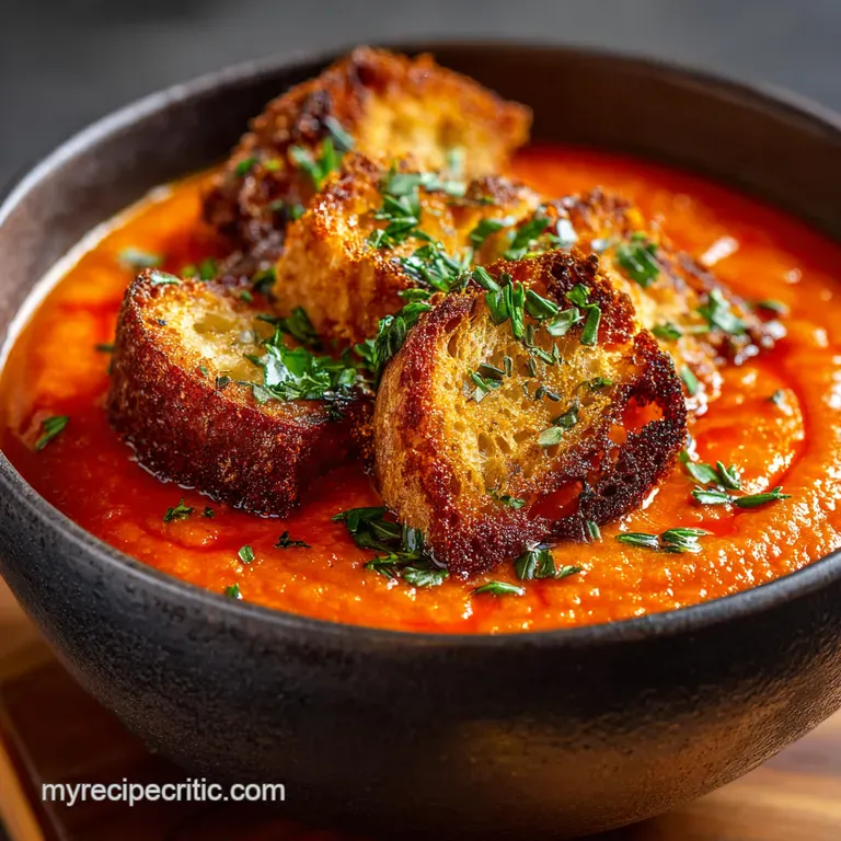 The Best Darn Creamy Tomato Soup Even Your Nan Would Approve presentation